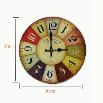 Naujas Modelis Medinis Sieninis Laikrodis Retro Romėnišką Kabinti Laikrodžiai Tyli Kvarciniai Laikrodžiai Home Office Kavinė Apdaila Meno Didelės Sienos - 