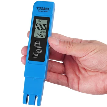 TDS EB Matuoklis Temperatūros Testeris Pen 3 in 1 Funkcija Laidumas Vandens Kokybės Matavimo Įrankis TDS EB Testeris 0-9990 Gpm 15% - 