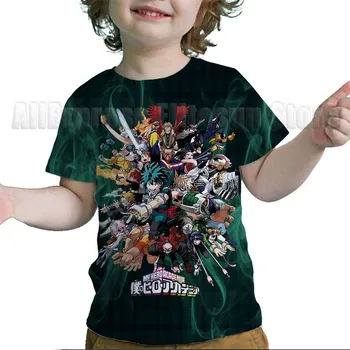 Bamblys Boku No Herojus akademinės bendruomenės Sezonas 5 T Marškinėliai Vaikams, Cartoon Anime marškinėliai Vasarą Berniukams, Mergaitėms, Vaikams, Deku Tshirts Streetwear - 