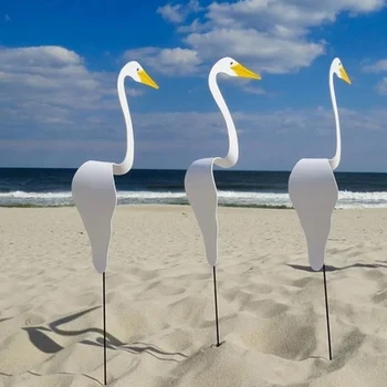 4CM Sodo Flamingo Vėjo Indikatorius, Įnoringas Sukasi Paukščių Skulptūros Absoliučiai Spalvingas, Unikalus Dinaminis Paukščių Kieme Apdaila - 