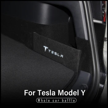 Heenvn 2021 M. Už Tesla Model Y Automobilių Reikmenys Juoda Kamieno Tiek Laikymo Pusėje Pertvara Automobilių Clapboard Interjero Aksesuaras ModelY - 