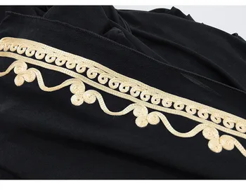 Musulmonų Mados Kaftan Suknelės Moterims, Siuvinėtų Nėrinių Trumpomis Rankovėmis Drabužius 2021 Naujas Elegantiškas Abaja Arabų Dubajus Islamas Maxi Suknelė Suknelės - 