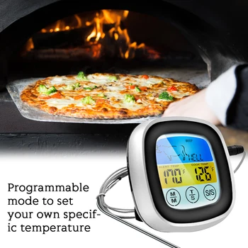 Elektroninis Skaitmeninis Termometras Jutiklinis Ekranas Nerūdijančio Vandeniui Maisto Mėsos Grilis GRILIS temperatūrinis Virtuvės Valgių - 