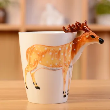 3D Keramikos Gyvūnų Kavos Puodelio Pieno 