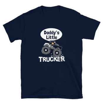 Vaikai Trucker T-Marškinėliai Berniukams, Daddy ' s Little Trucker Monster Truck - 