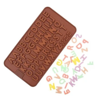 48 Abėcėlės Raidės Taškų Tarpas Silikono Formų Šokolado Minkštas Pienelis Pelėsių--UK Torto Įrankius, Bakeware - 