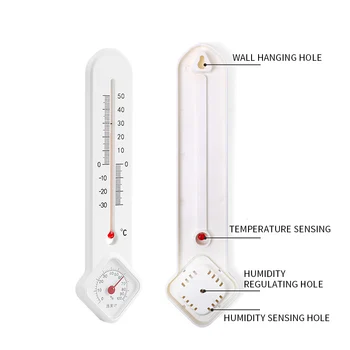 Vertikalus Termometras&Drėgmėmačiu/Lauko Temperatūra Drėgnumas Stebėti Gabaritas termometras stikline lazdele temperatūra ir drėgmė matuoklis - 