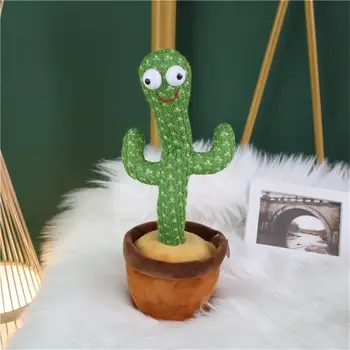 Kaktusas Pliušinis Žaislas Elektroninių Purtyti Šokių žaislas su daina pliušinis mielas Šokių Kaktusas ikimokyklinio Ugdymo Žaislas vaikams - 