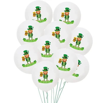 20pcs/40pcs 12inch Dobilų Pinigus Galite Žalios spalvos Kepuraitė Dėdė St Patrick ' s Day Latekso Balionas Saint Patrick Dieną Airijos Festivalis Dekoro Ballon - 