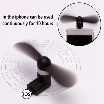Ventiliatorius Šviesos Svorio Nešiojimo Nešiojamas Mini USB Aušinimo Ventiliatorius Mažai Triukšmo Stiprus Vėjas, Vėdinimo Ventiliatorius, iPhone IOS Sąsaja - 