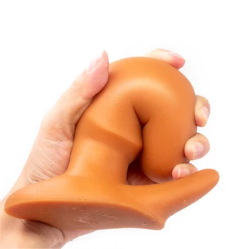 Naujausia Super Skatinti analinio sekso žaislas masturbacija moterų skysčio silikoninis dildo didžiulis butt plug analinio sekso žaislus makšties stimuliatorius - 