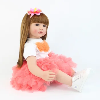 60cm Silikono Reborn Baby Lėlės, Žaislai Vaikams Išskirtinį Vinilo Naujagimių Princesė Mažylis Gyvas Mergina Boneca Kūdikiams Gimtadienio Dovana - 