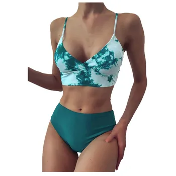 Moterų maudymosi kostiumėlį Bandeau Tvarstis Bikini Komplektas, Push-Up Brazilijos maudymosi Kostiumėliai Paplūdimio Maudymosi Kostiumą Plaukti купальники женские 2021 - 