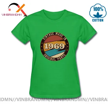 Derliaus Pagamintas 1969 m marškinėliai moteris Amžius iki Tobulumo T-shirt Retro Motinos Diena Viršūnes Mama 51 Gimtadienio Dovana Padėkos Teeshirt - 