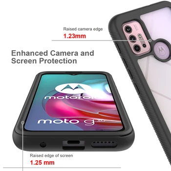 Moto G30 Atveju,Moto G Galia Žaisti Stylus 2021 Sunkiųjų atsparus smūgiams Bamperis Aišku, TPU Padengti Telefono Atvejų, Motorola Moto G10 G30 - 