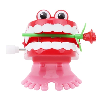 Kūrybos Juokinga Chattering Šokinėja Dantų Prisukamas Žaislas didmeninė pavasario Plastikiniai Žaislai, Šokinėti Dantų Grandinės Vaikams Pavasario Žaislas - 