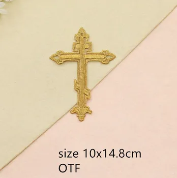 Naujas atvykimo 10 vnt Kryžiaus Išsiuvinėti pleistrai geležies mados Motyvas Aplikacijos siuvinėjimo dekoro remonto priedų - 