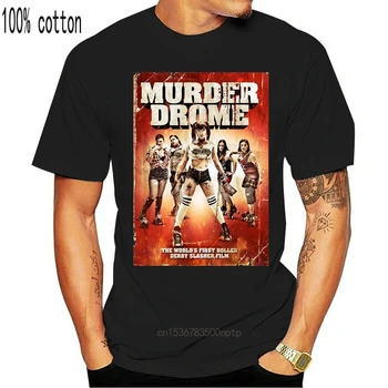 Žmogžudystė Dromas Roller Derby Retro Filmo Plakatas Unisex Marškinėliai Slim Fit Tee Marškinėliai - 