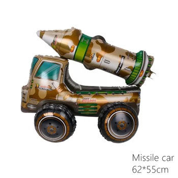 1pc 4D Ekskavatorių Tank Sunkvežimis Raketų Automobilių Folija baliono Transportavimo Pasaulyje Berniukų Dovanos Gimtadienio Dekoracijas Vaikų Žaislas Kamuoliai - 