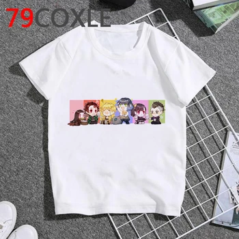 Demon slayer vaikams, vaikams didelis nerimauti t-shirt e mergina juokingas anime mielas koszulki meskie drabužius viršūnes berniukai - 