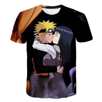 4-14T Japonų Anime cool berniukas mergaitė Narutos print T-shirt vasaros manga marškinėlius trumpomis rankovėmis unisex mados vaikiški drabužiai - 