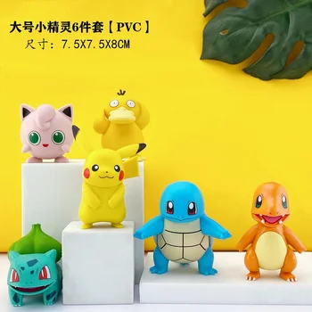 Originali Pokemon Pikachu Anime Ir Animacinių Filmų Duomenys Psyduck Charmander Squirtle Bulbasaur Aukštos Kokybės Žaislų Modelis Kawaii Gimtadienio Dovana - 