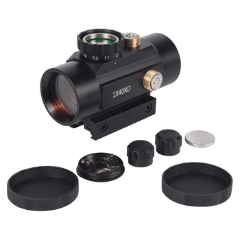 Taktinis Medžioklės Red Dot 1X40RD Iris Optinį Taikiklį Šautuvas taikymo Sritis Teleskopas 11mm 20mm Stovai Riflescope Tikslas Taško Medžioklės Prieigos - 