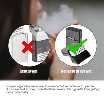 Rūkymo Reikmenys Vyrų Lady Dovana Cigarečių Saugojimo Konteinerių Atveju Aliuminio Lydinio Tabako Savininko Kišenėje Lauke Magnetinio Mygtuką - 