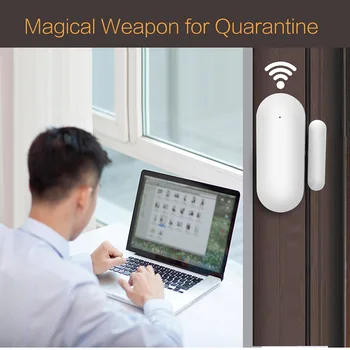 Tuya Smart Home WiFi Durų Jutiklis Langą Detektorių Security Apsauga Įspėjimo App Pranešimą, Magnetinės Apsaugos Signalizacijos Jutiklis - 