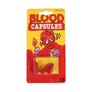 3pcs Helovinas pranešk apie Netikrą Kraujo Tabletes Raudonos Kapsulės Cosplay Šalies Siaubo Kraujavimas Juokinga Rekvizitai Saugos Pokštas Siaubo Išdaiga Jaudinantis Žaislas - 