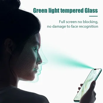 Gabalas Žalios Grūdinto Stiklo IPhone 7 SE 8 Plus X XR 12 11 Pro Max Yra Tikrai Eye-apsaugoti Mobiliųjų Telefonų Priedų - 