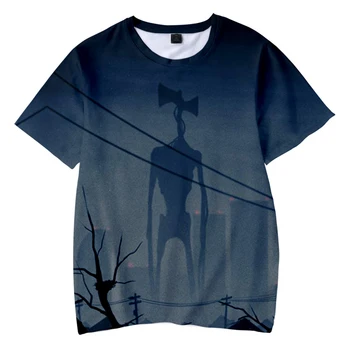 Sirena Galvos 3D Print T-Shirt SCP Siaubo Žaidimas Streetwear Vyrai Moterys Mados Marškinėliai Hip-Hop Vaikų Vaikai Tees Viršūnes Berniukas, Mergaitė, Marškinėlius - 