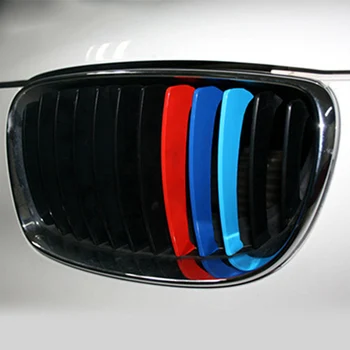 3pcs Vokietija M spalva Inkstų Grotelės, Automobilių Lipdukai BMW X5 E53 E70 