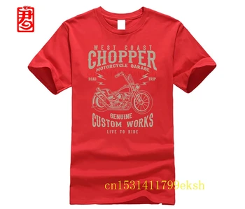 West Coast Chopper Senovinių Motociklų T-Shirt Dviratininkas Užsakymą Bopper Krad 2020 Vyrų Marškinėliai Mados O-Kaklo Spausdinti Homme Marškinėliai - 