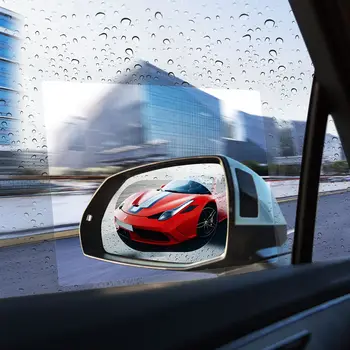 4pcs Automobilio Galinio vaizdo Veidrodėlis Rainproof Filmų Vairavimo Saugumo Anti-Rūko ir Anti-Glare HD Filmas, Automobilio galinio vaizdo Veidrodis ir šoninį Langą - 