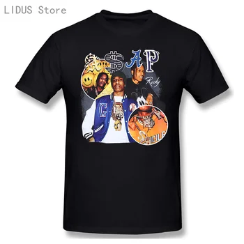 2021 Mados A$AP Rocky T-shirt Hip-Hop Vyras Hip-Hop Street Apranga Harajuku Derliaus Atsitiktinis Medvilnės ASAP Rocky Marškinius, Marškinėlius Tee Viršų - 