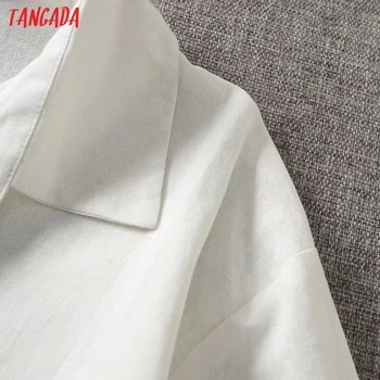 Tangada Moterų Retro Baltas Lankas Pasėlių Marškinėliai 2021 M. Rudenį Elegantiškos Moteriškos Marškinėliai Topai 2J08 - 