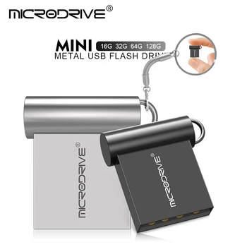 Super mini metalo usb flash diskas 128GB 64GB 32GB 16 GB 