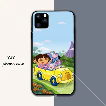Yinuoda Dora Explorer black soft telefonas case cover for iphone se 2020 6 6s 7 8 plus x xs max xr 11 12 pro max funda - 