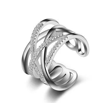 Naujas Mados Elegantiškas Sužadėtuvių Žiedai Romantiška Rožinė Aukso Žiedas Juosta Kristalų Kubinis Cirkonis Perlas Daugiasluoksnės Moterų Žiedai Nustatyti Papuošalai - 
