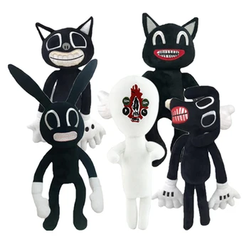 2Pcs/lot Anime Siren Head Plush Dolls Black Cat Animal Peluches Toys Soft Horror Sirenhead Stuffed Dolls for Kids Birthday Gifts - 