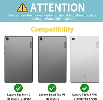 Tablet Lenovo Tab M8 FHD 8705F TB-8705N 8.0 Atveju rankoje Šoko Įrodymas EVA Vertus Laikiklio Dangtelį, kad 