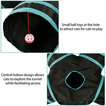5 Skylių, Sulankstomas Naminių Kačių Tunelio Patalpų Lauko Pet Mokymo Interaktyvus Žaislas Katėms Triušis Gyvūnų Žaisti Tunelio Vamzdis Produktus - 