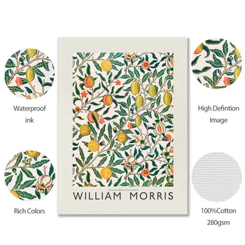Boho William Morris Gėlių Plakatas Derliaus Botanikos Drobės Tapybos Šiaurės Šalių Meno Spausdinti Modernios Sienos Nuotrauka Kambarį Namų Dekoro - 