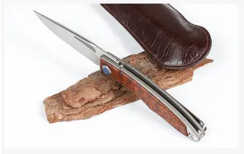 Nemokamas pristatymas Aštrių lauko sulankstomas peilis medinė rankena m390 ašmenys kempingas taktinis peilis EDC įrankis - 