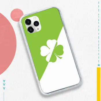 Pasisekė, Žalia Keturių lapų dobilų Telefono dėklas skirtas iPhone 11 12 pro XS MAX 8 7 6 6S Plus X 5S SE 2020 XR - 