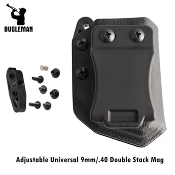Bugleman Universalus 9mm/.40 Dvigubo Kamino Mag Vežėjas Glock, CZ S&W H&K Springfield Armory SIG P320 P365 Echo Vežėjas IWB/OWB - 