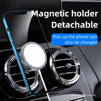 Magnetinio Belaidžio įkroviklio Stovas Reguliuojamas Mobilųjį Telefoną, Automobilio Savininkas Mount iPhone 12 / 12 Pro Max Suderinama su MagSafe - 