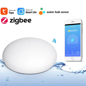 Zigbee Tuya Smart Home Vandens Nuotėkio Jutiklis Belaidis Potvynis Jutiklis, Vandens Nuotėkio Aptikimo, Įspėjimo Vandens Lygio Perpildymo Signalo - 