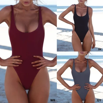 Diržas 2021 Seksualus vientisi maudymosi kostiumėlį, Kieta Moterų Black maudymosi Kostiumėliai Moterims, Backless Balta Brazilijos Monokini Maudymosi Kostiumas XL - 